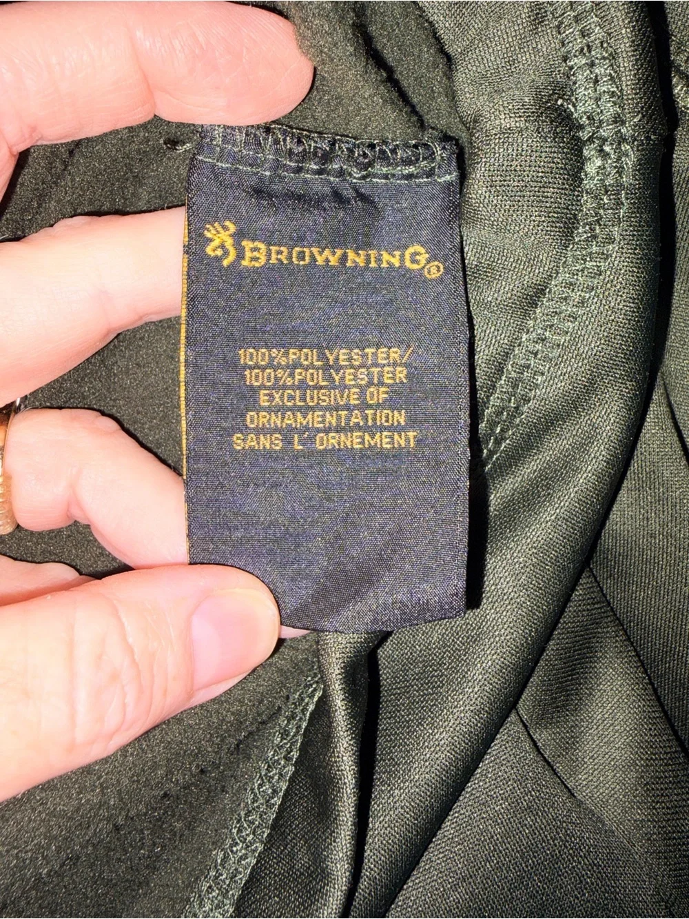 Browning Olive Green Quarter Zip Pullover Fleece XL Hunting Outdoor